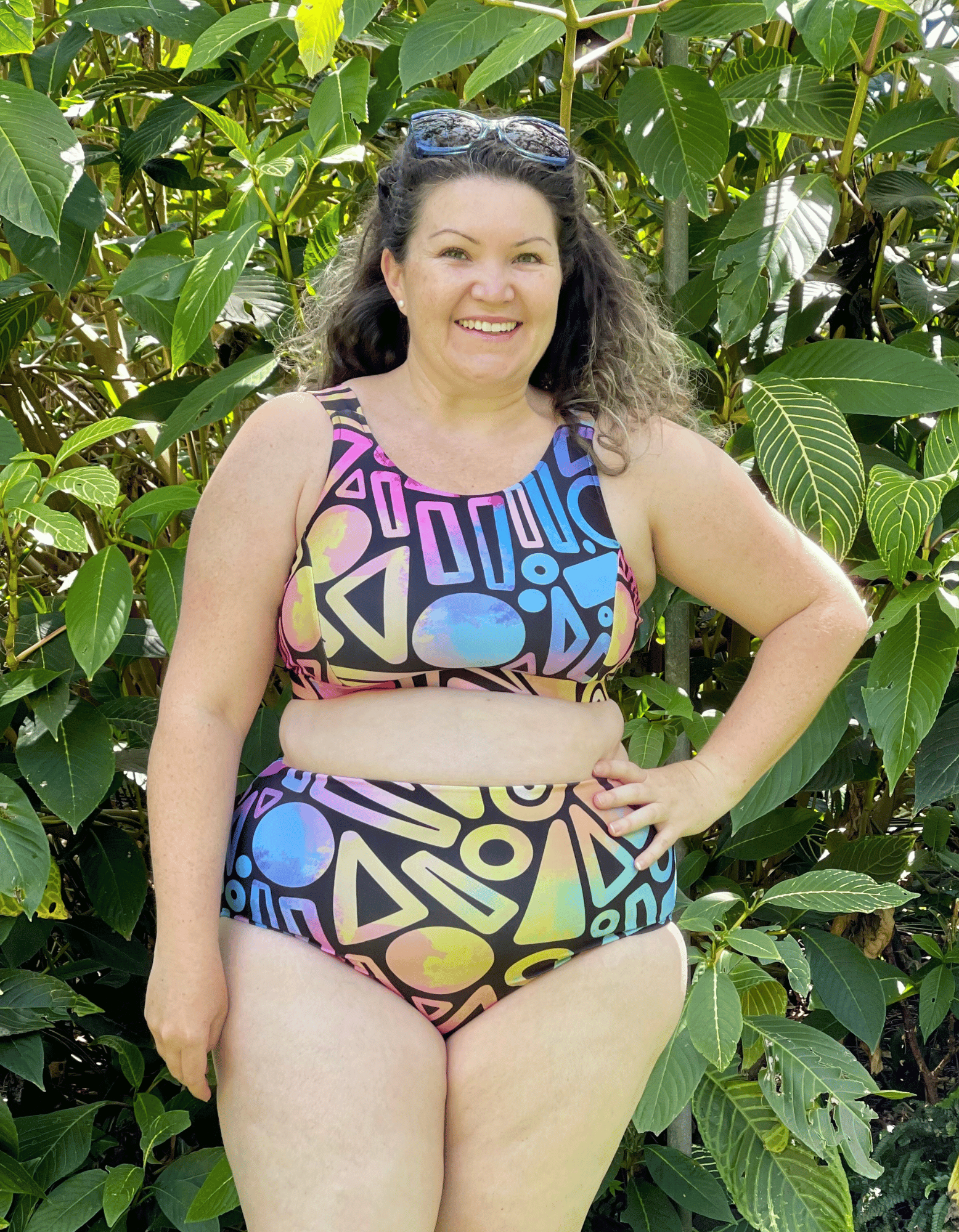 Geo Paddlepop Swim Bralette Bikini Top