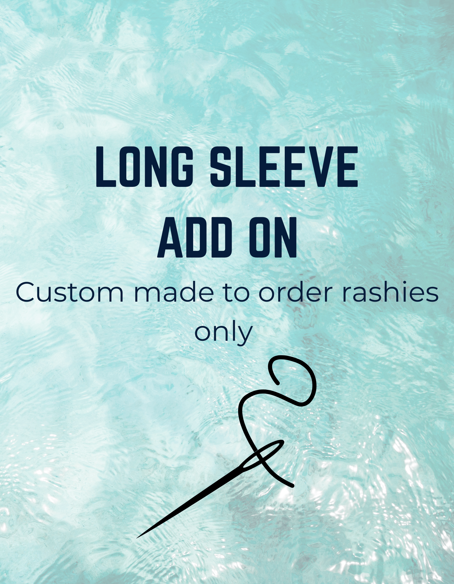 MADE TO ORDER- LONG SLEEVE ADD ON - for made to order rashies only