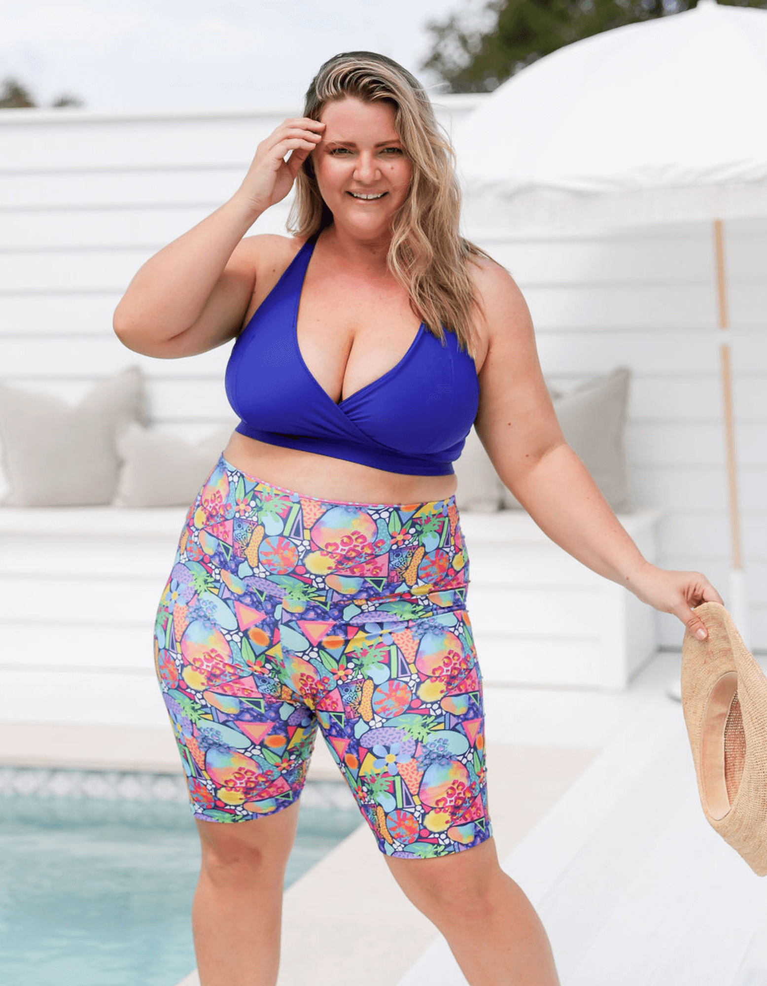 Piece Swimsuit Ladies Swim Shorts Size 22 TOWED22 Plus Size Swim