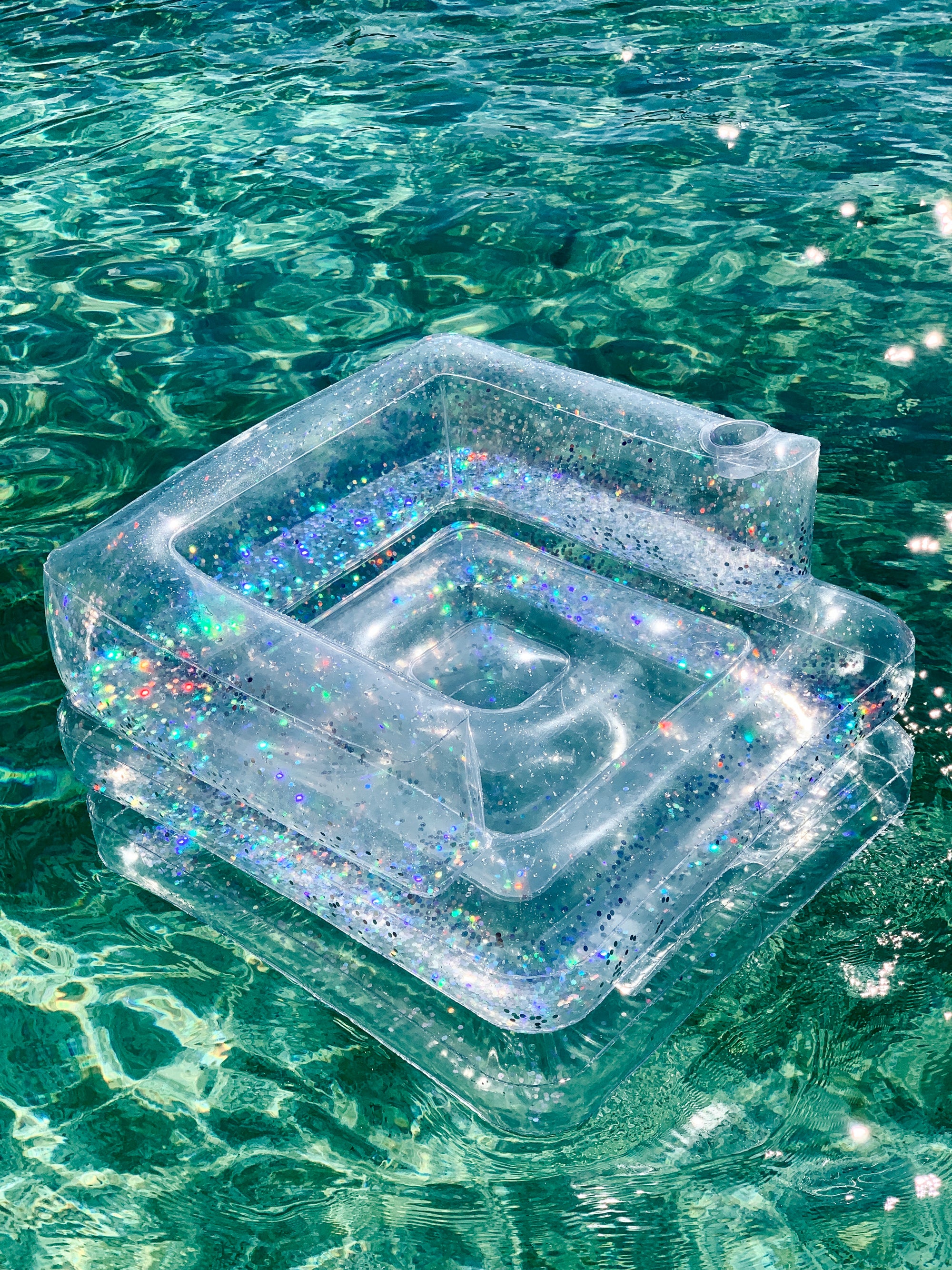 SUNNYLIFE INFLATEABLE GLITTER  LILO CHAIR